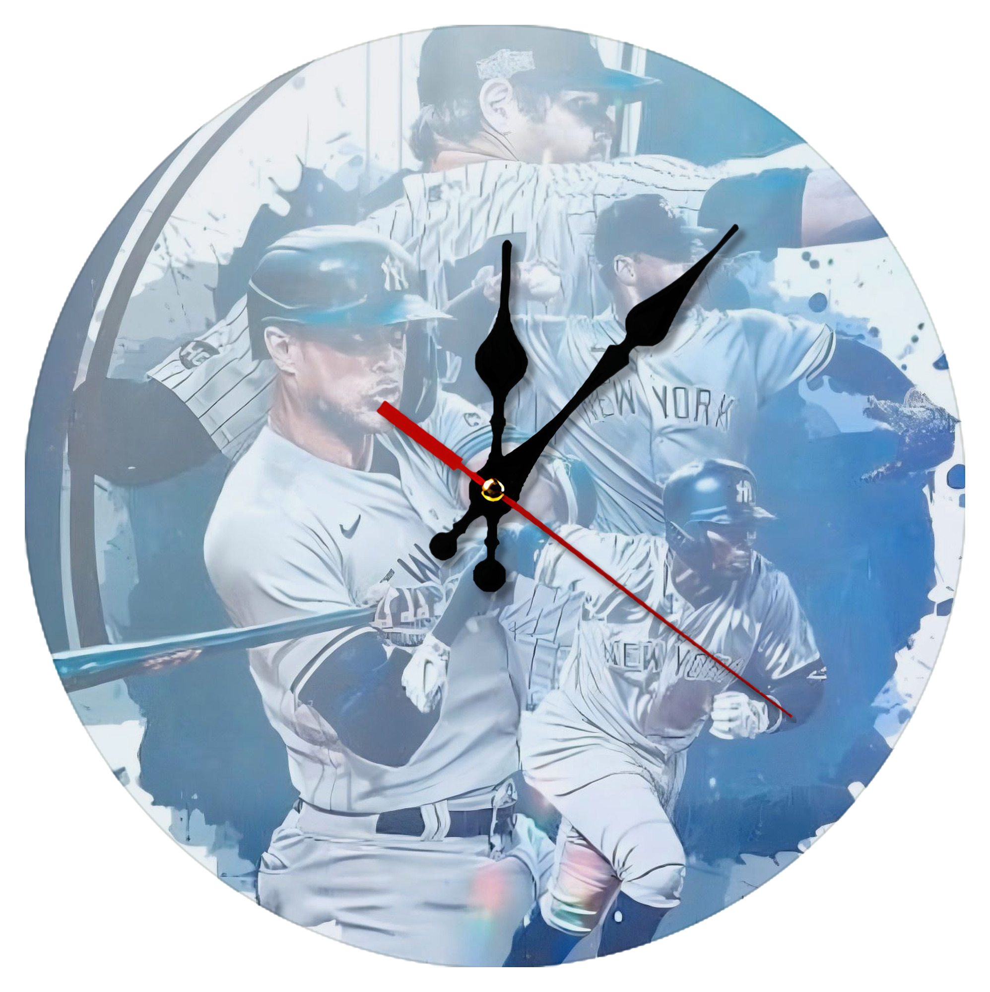 New York Yankees 329 Silent Round Wall Clock – Modern & Stylish DIY Design, Durable Wood Construction, Easy To Install – Perfect For Office, Bedroom, Living Room, And More
